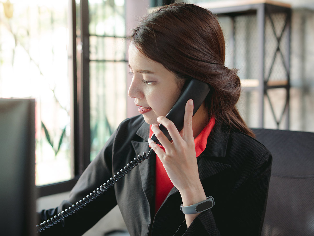 Businesswoman making a phone call